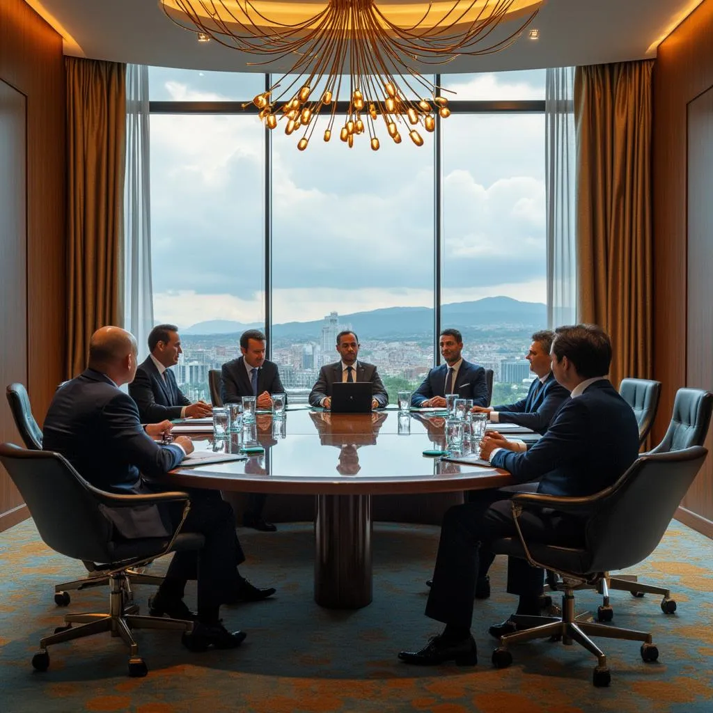 Reunión con inversionistas internacionales
